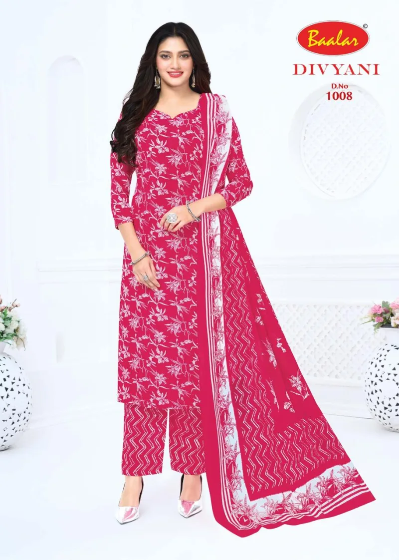 Divyani Vol 1 By Baalar Cotton Printed Fancy Dress Materials